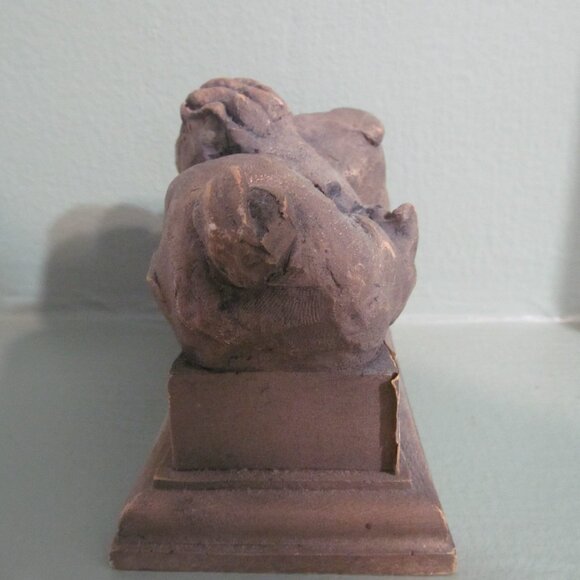 Vintage 1972 Abbey Press Paperweight Dog I'd Enjoy Day More If It Started Later - Picture 7 of 12